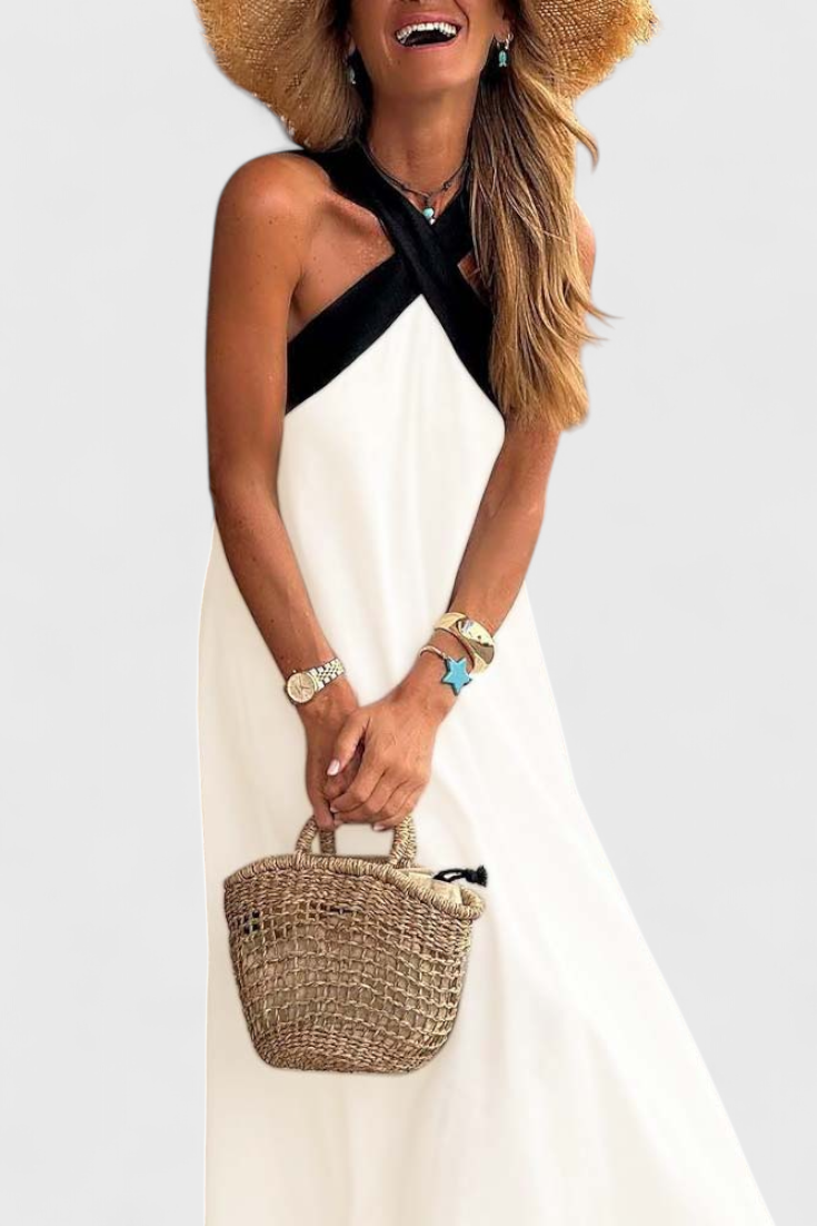 Edith Vestido de Cuello Cruzado