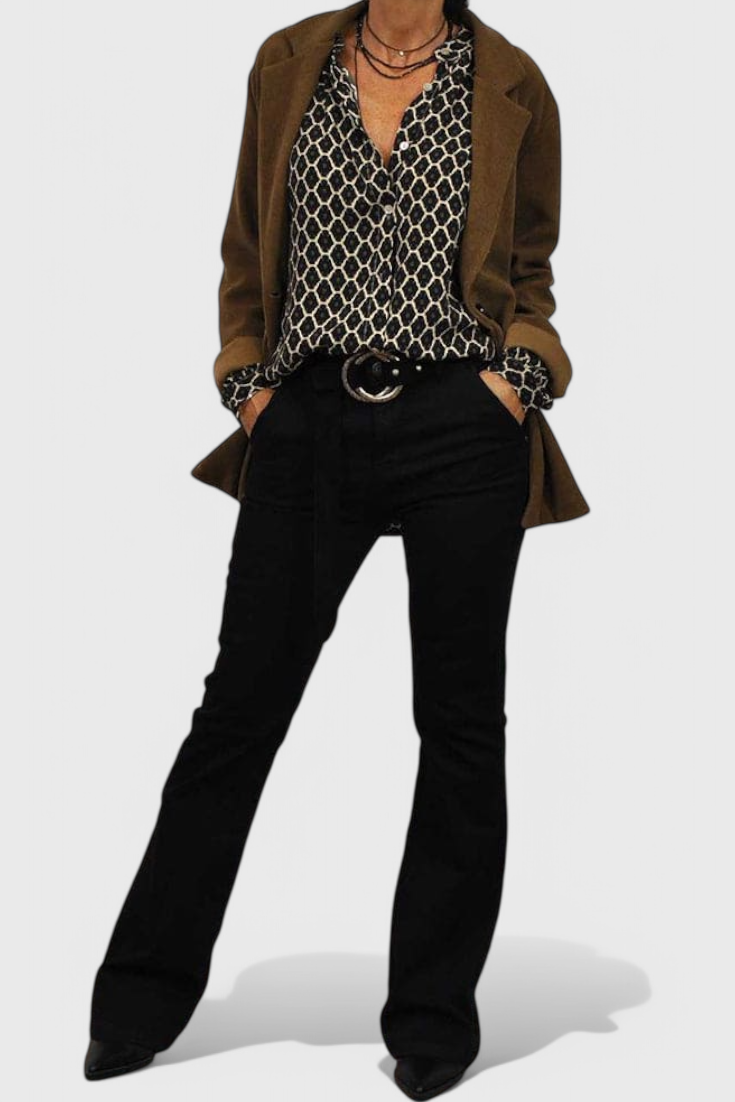 Jemima Blusa de Botones