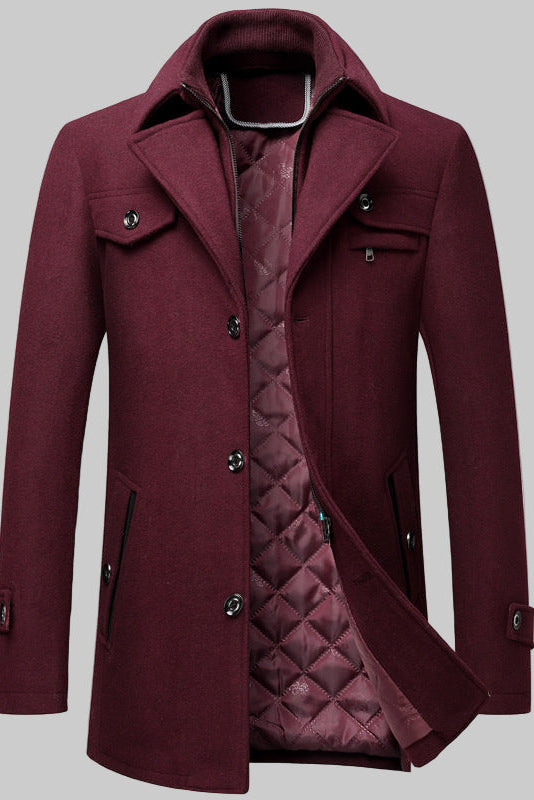 Abrigo de lana para hombre