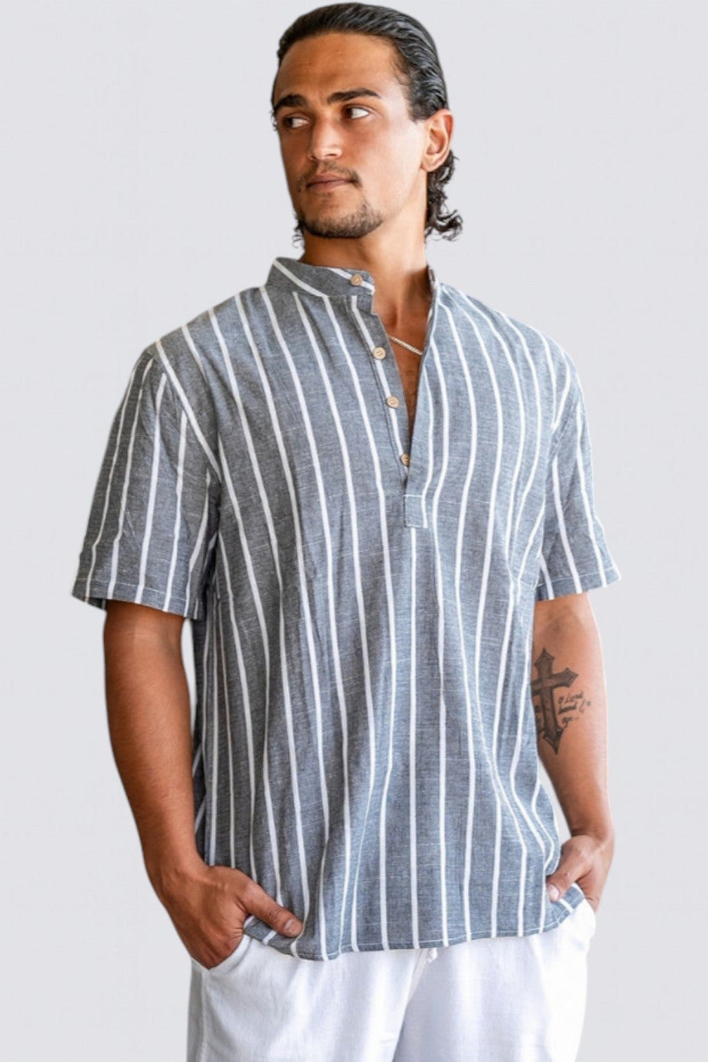 Camisa de lino costero