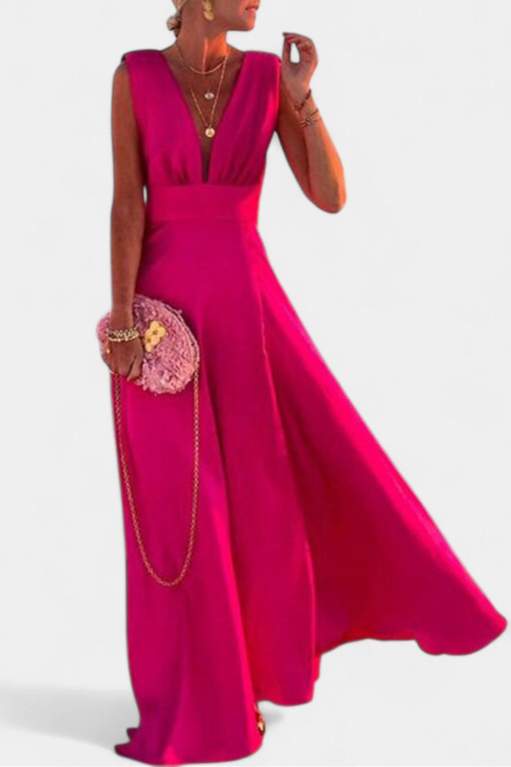 Salma Vestido A Línea con Estampado Minimalista