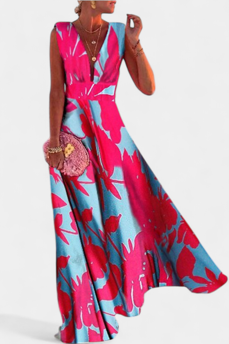 Salma Vestido A Línea con Estampado Minimalista