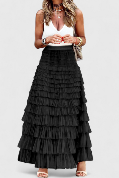 Capucine Falda Larga de Tul Vintage