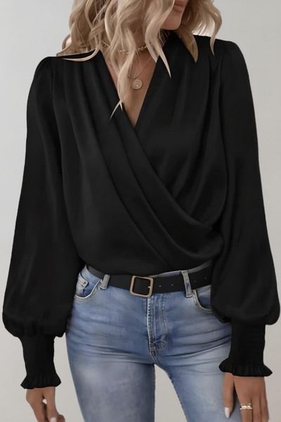 Quinn Blusa Elegante de Manga Larga