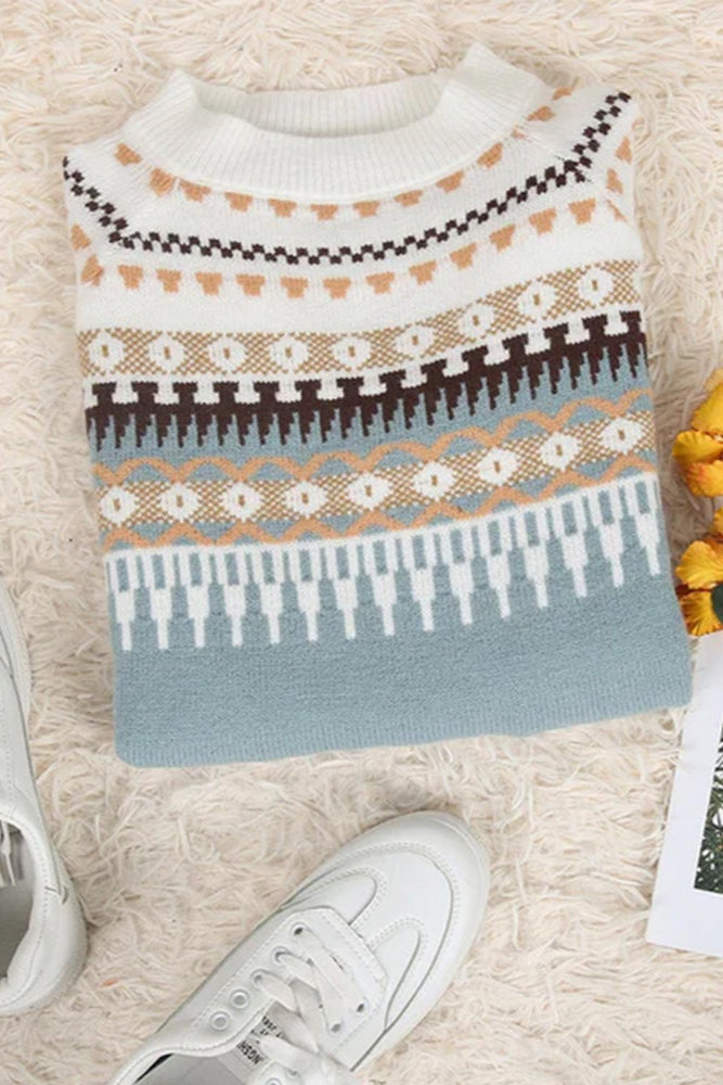 Gemma Jersey de Cuello Redondo Texturizado