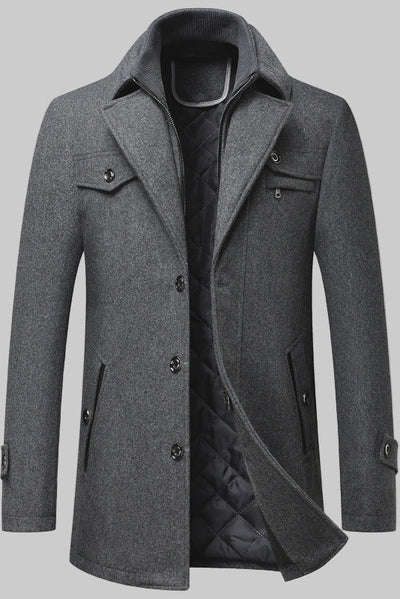 Abrigo de lana para hombre