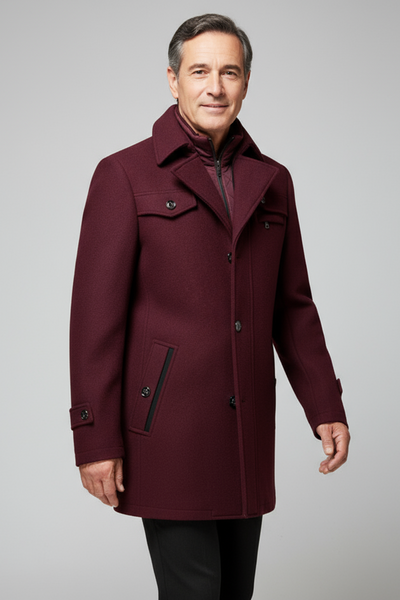 Abrigo de lana para hombre