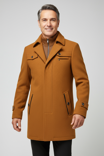 Abrigo de lana para hombre