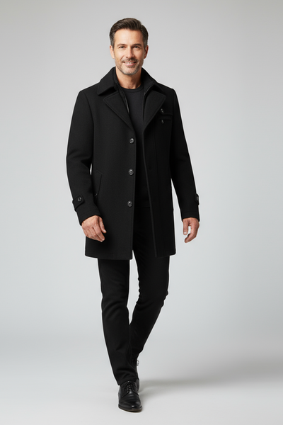 Abrigo de lana para hombre