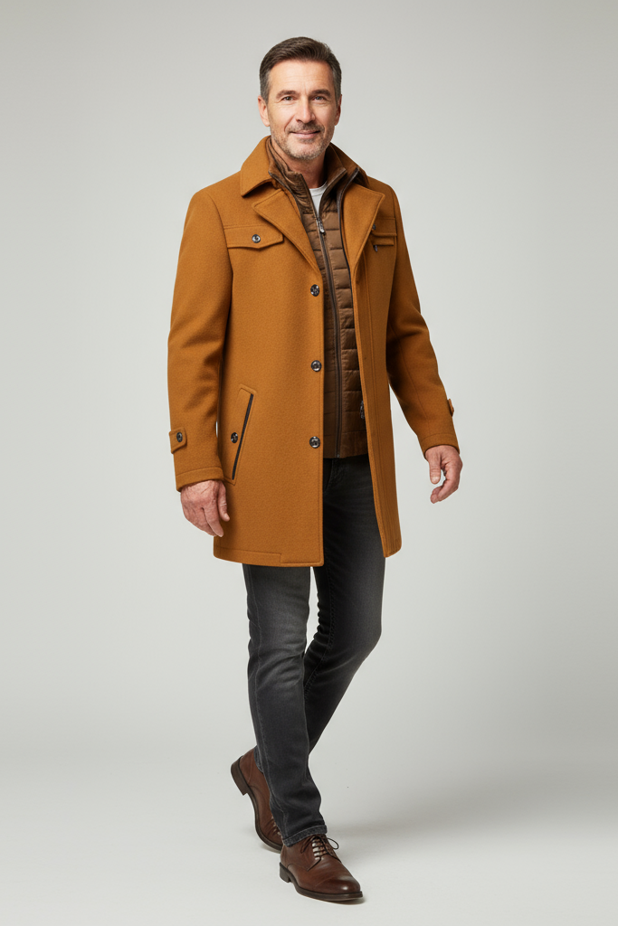 Abrigo de lana para hombre