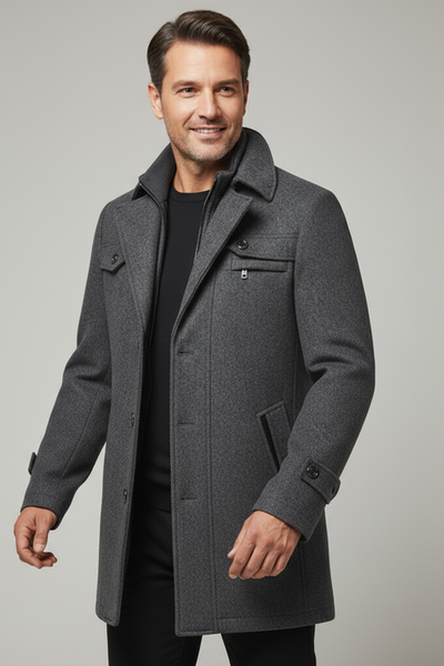 Abrigo de lana para hombre