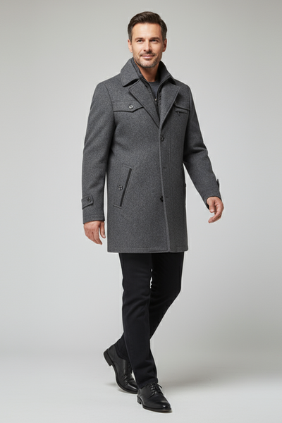 Abrigo de lana para hombre