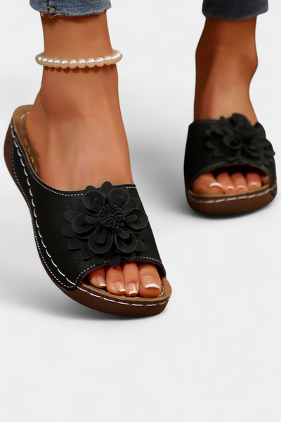 Rica Sandalias Ortopédicas con Flor