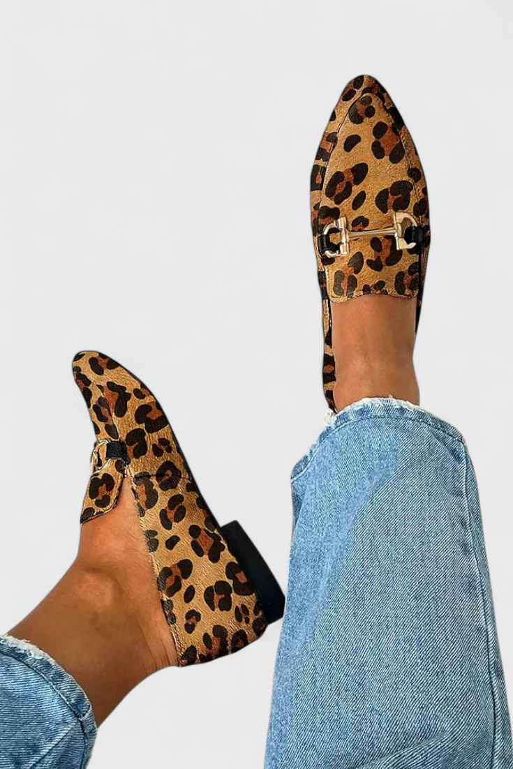 Lluvia Mocasines Elegantes con Patrón Grabado