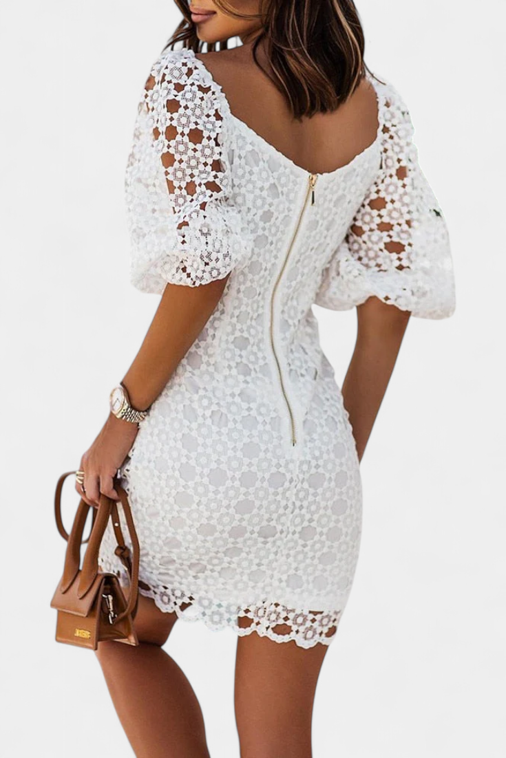 Engracia Vestido Corto de Encaje