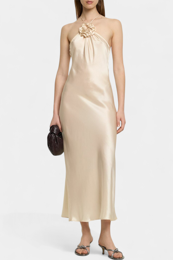 Vestido midi halter Elvera