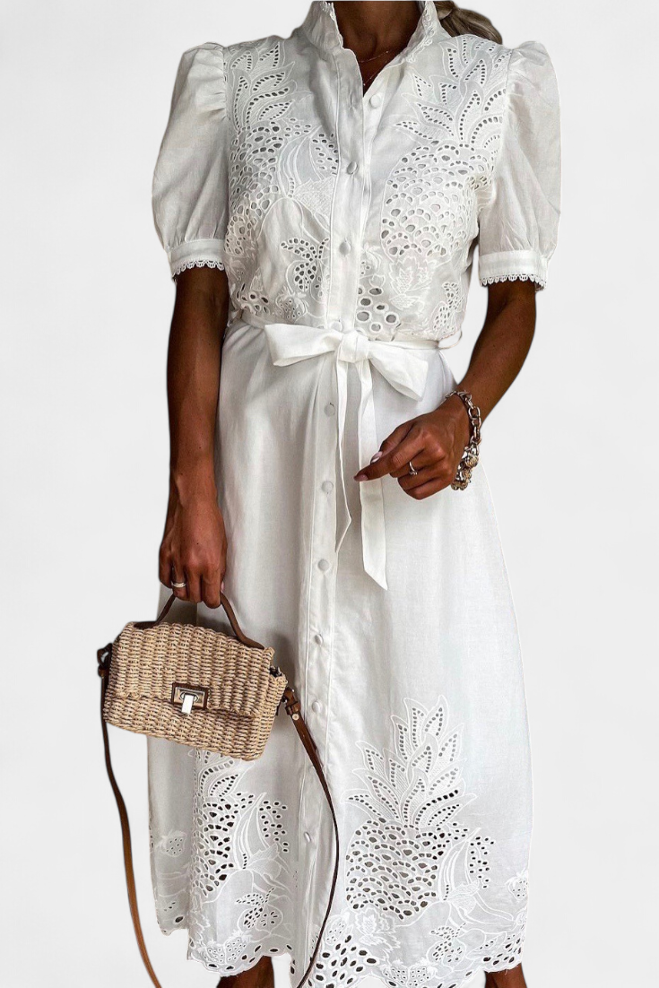 Nerea Vestido Camisero Bordado