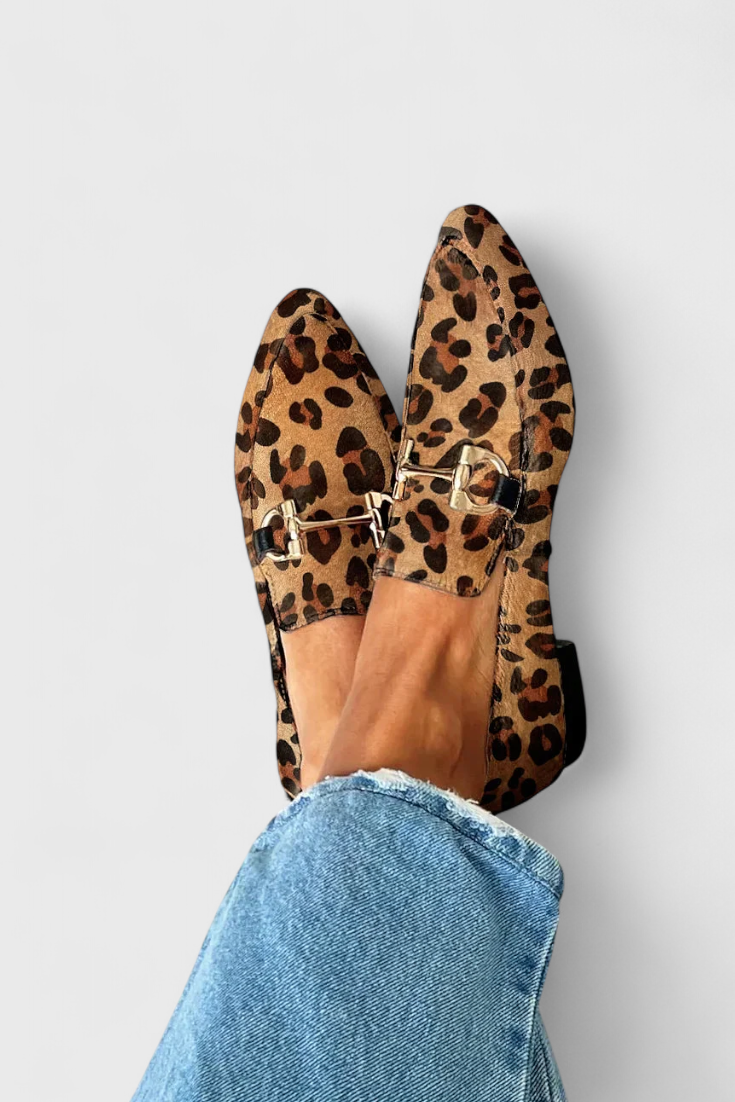 Lluvia Mocasines Elegantes con Patrón Grabado