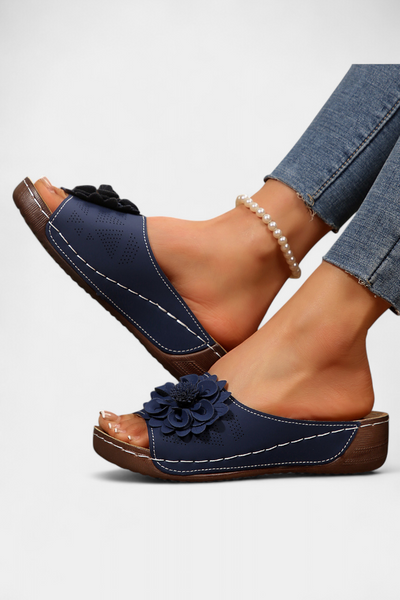 Rica Sandalias Ortopédicas con Flor