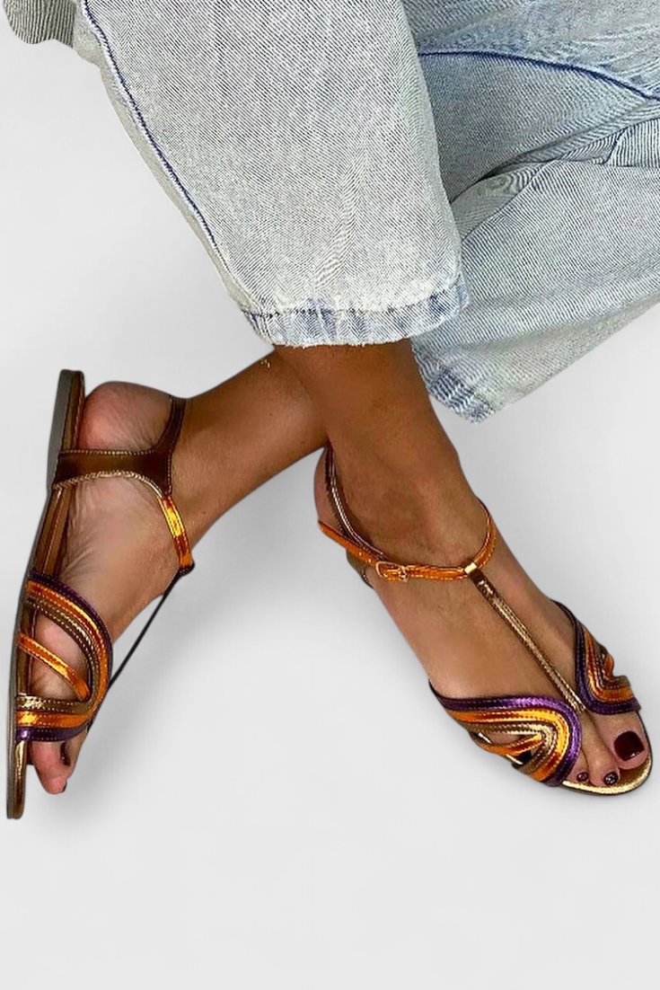 Ráluca Sandalias Doradas