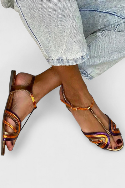 Ráluca Sandalias Doradas