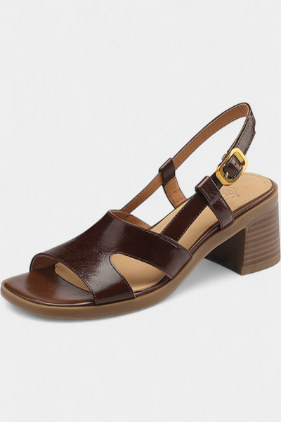 Milie Sandalias Retro con Punta Cuadrada