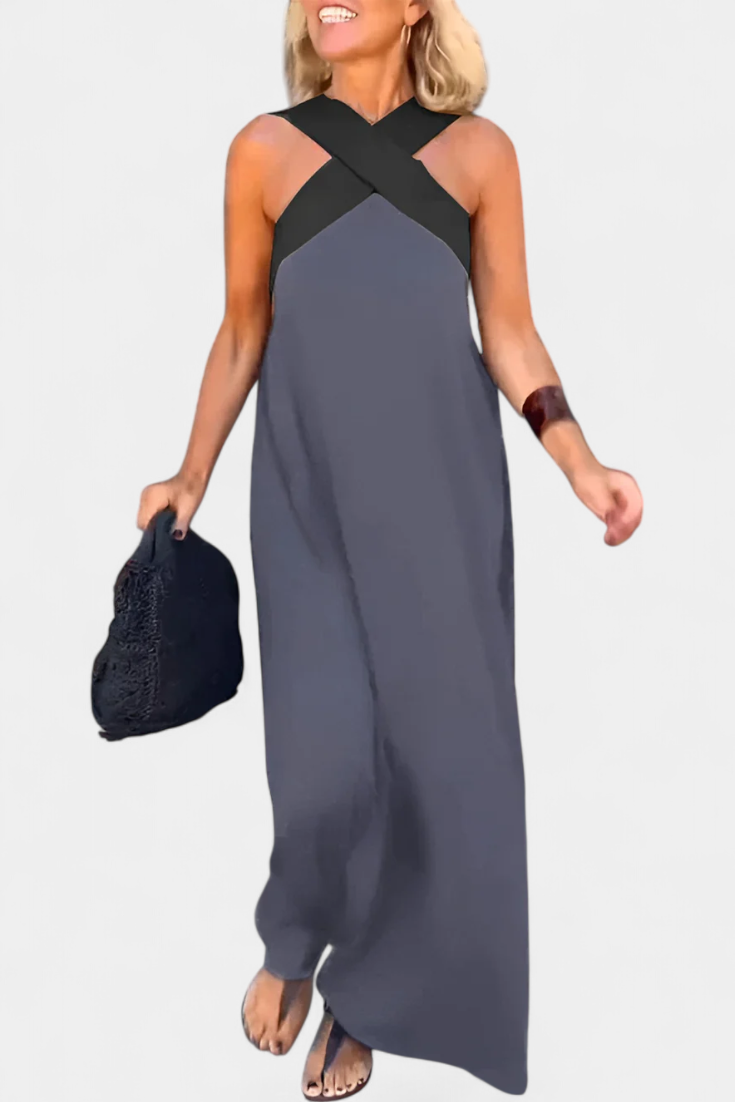 Edith Vestido de Cuello Cruzado