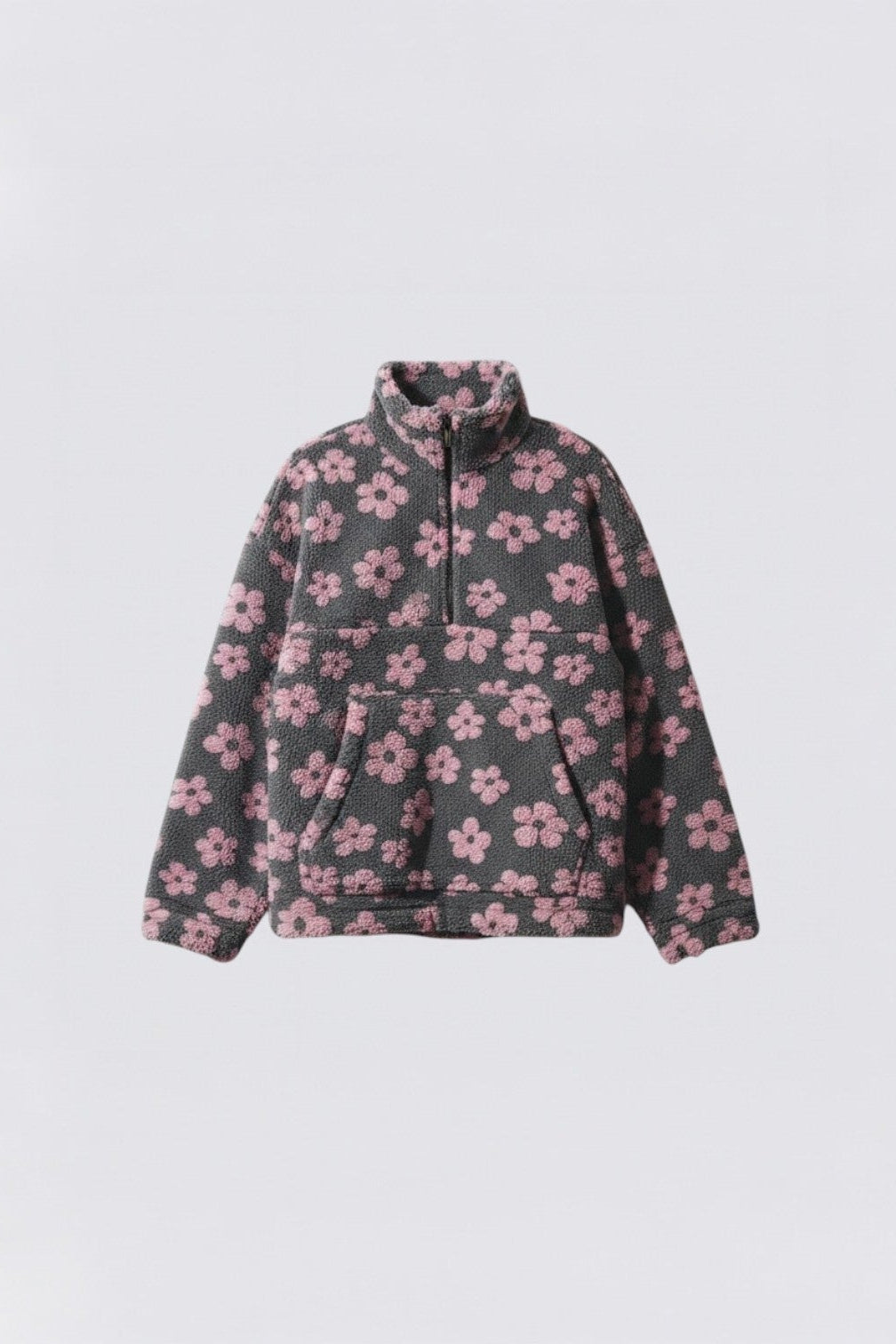 Suéter floral de felpa