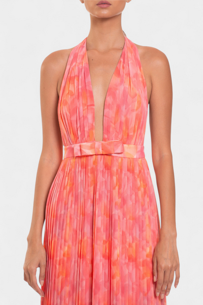 Prisca Vestido Maxi Plisado